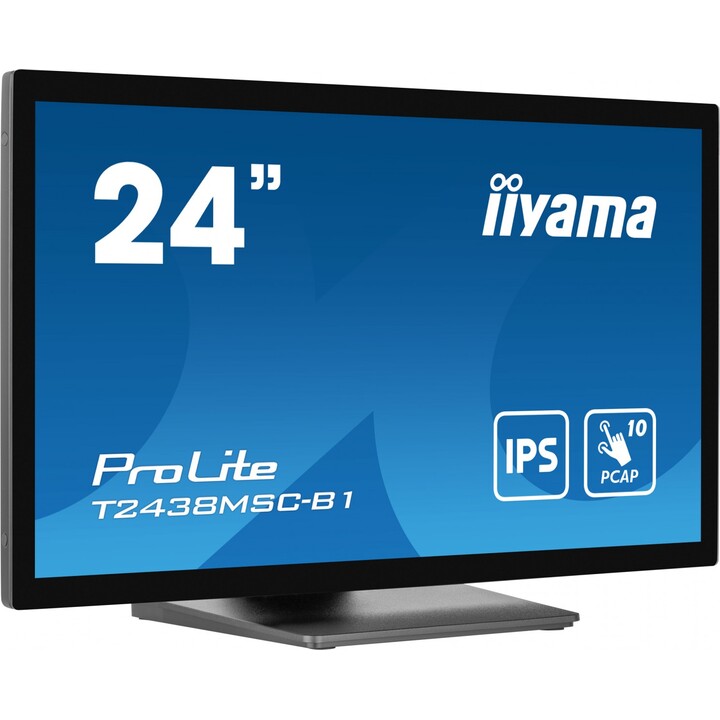 Monitor de PC iiyama ProLite T2438MSC-B1 60,5 cm (23,8") 1920 x 1080 pixels Full HD LED Touchscreen Preto