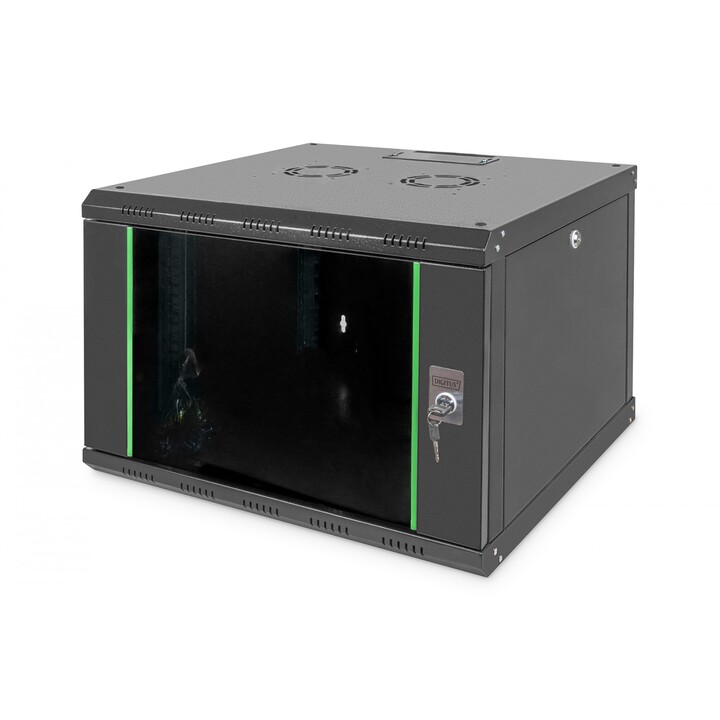 Digitus DN-19 07U-6/6-SW armario rack 7U Bastidor de pared Negro