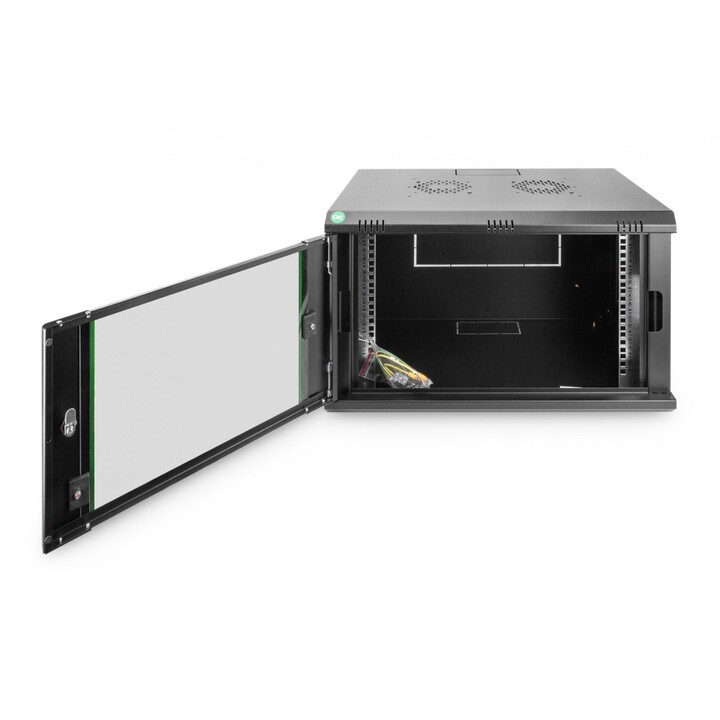 Gabinete de rack Digitus DN-19 07-U-EC-SW 7U para montagem em parede, preto