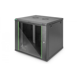 Armoire rack 9U Digitus DN-19 09U-6/6-EC-SW à montage mural, noire