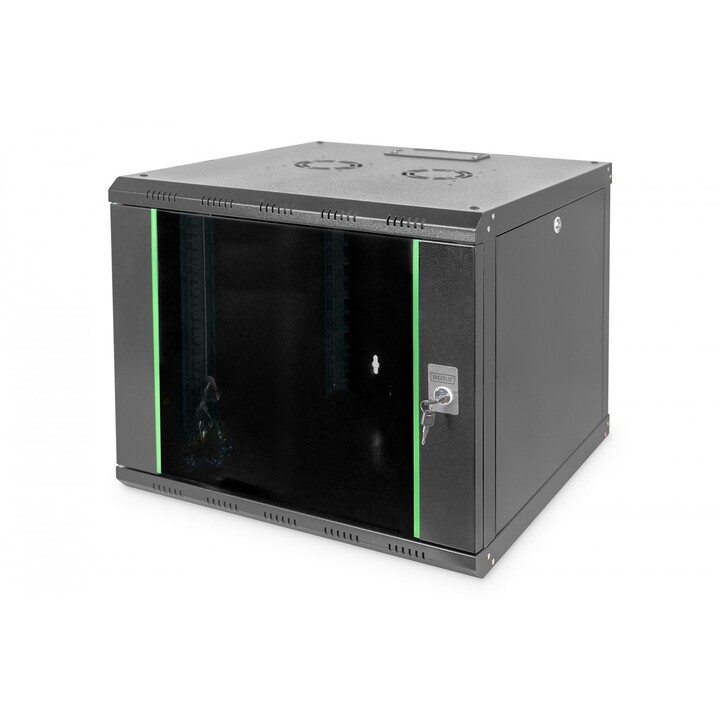 Gabinete de rack Digitus DN-19 09U-6/6-SW 9U para montagem em parede, preto