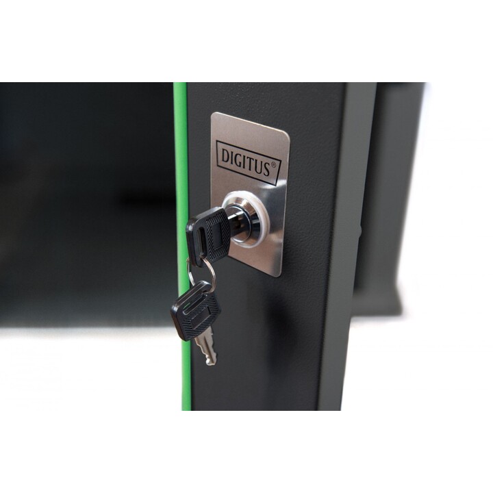 Digitus DN-19 09U-6/6-SW armario rack 9U Bastidor de pared Negro