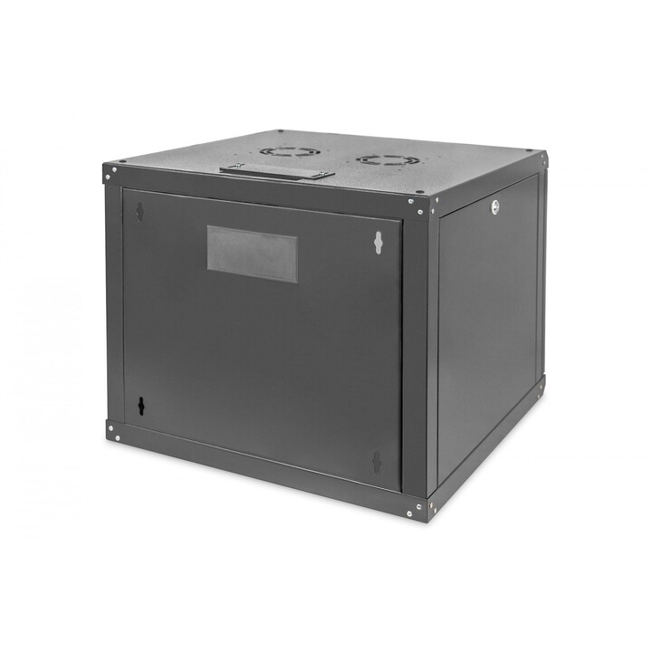 Armoire rack 9U Digitus DN-19 09U-6/6-SW à montage mural, noire