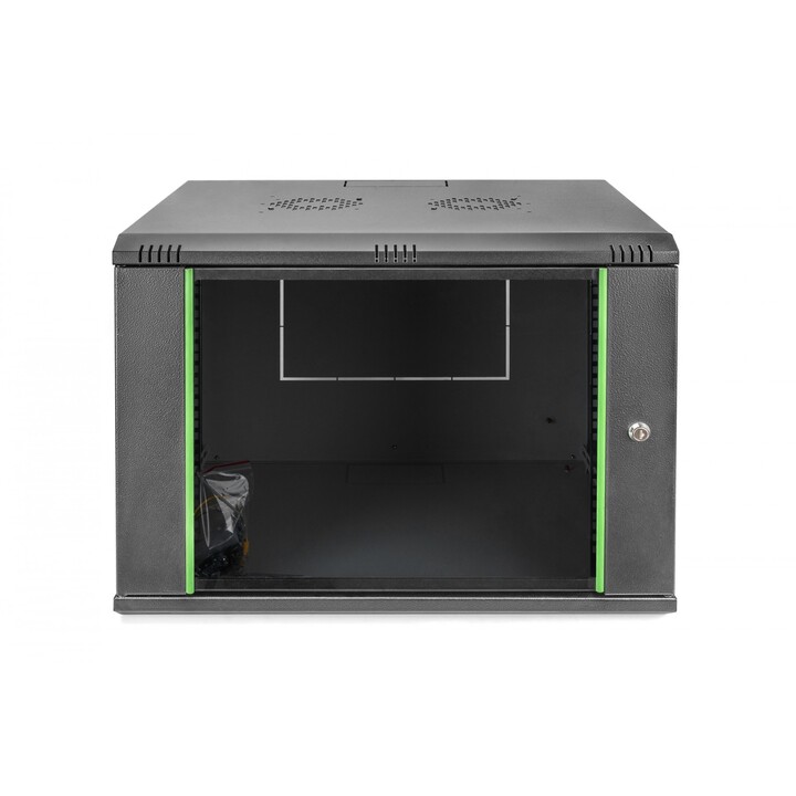 Gabinete de rack Digitus DN-19 09-U-EC-SW 9U para montagem em parede, preto