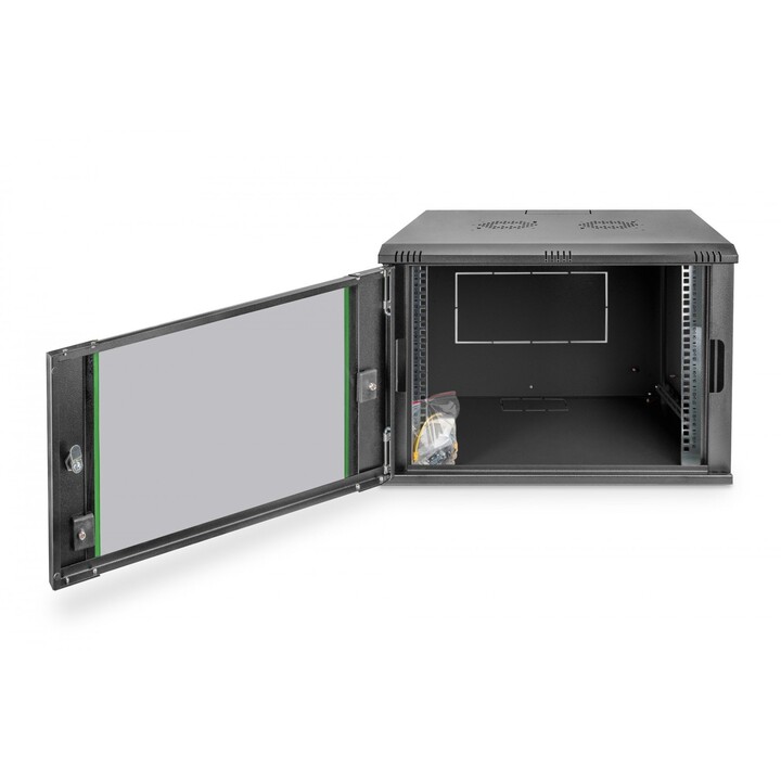 Gabinete de rack Digitus DN-19 09-U-EC-SW 9U para montagem em parede, preto