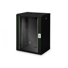 Gabinete de rack Digitus DN-19 16-U-SW 16U montado na parede, preto