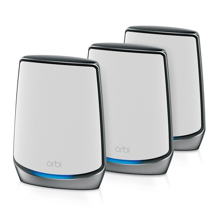 Système maillé WiFi 6 NETGEAR Orbi RBK853 AX6000 tribande (2,4 GHz/5 GHz/5 GHz) Wi-Fi 6 (802.11ax) Gris 4 internes