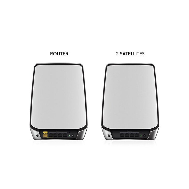 Système maillé WiFi 6 NETGEAR Orbi RBK853 AX6000 tribande (2,4 GHz/5 GHz/5 GHz) Wi-Fi 6 (802.11ax) Gris 4 internes