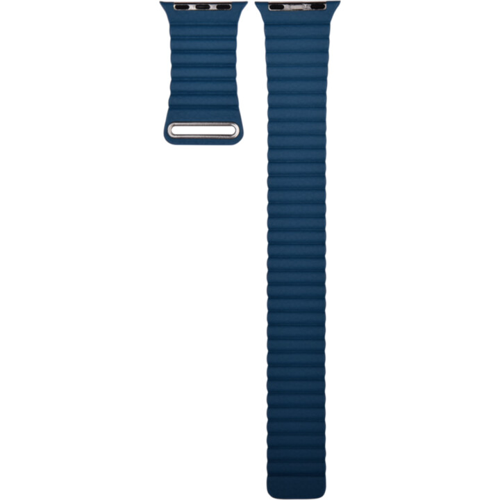 Correa devia para apple watch 42/44/45/49mm leather loop ocean blue
