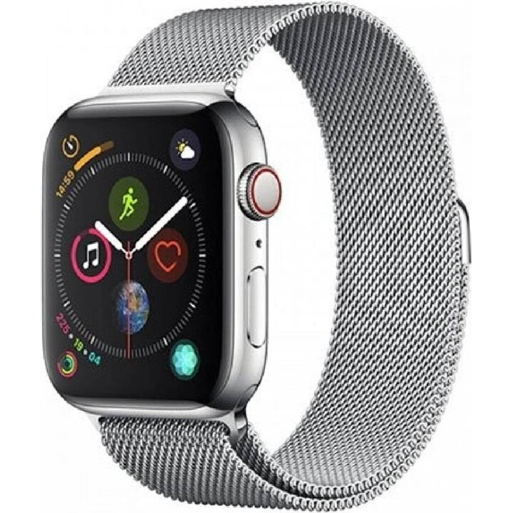 Cinturino Devia per Apple Watch 38/40/41 mm in argento milanese