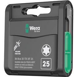 Conjunto de bits Caixa 20 peças TX HF, TX 25mm por WÜRTH, SPAX