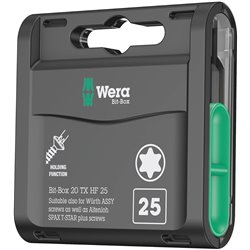 Conjunto de Bit-Box 20 TX HF, TX 20MM, 20 peças WÜRTH, SPAX