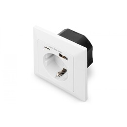 Digitus DA-70615 toma de corriente Blanco