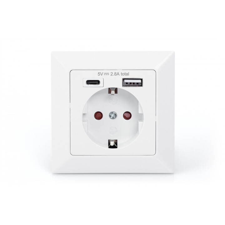 Tomada elétrica Digitus DA-70615 branca