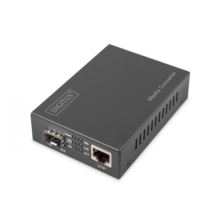 Digitus DN-82211 convertidor de medio 10000 Mbit/s Negro