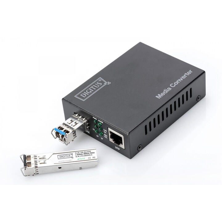 Digitus DN-82211 Convertisseur Média 10000 Mbit/s Noir
