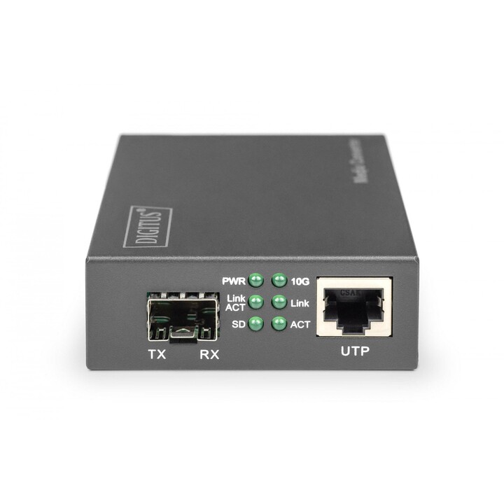 Digitus DN-82211 convertidor de medio 10000 Mbit/s Negro