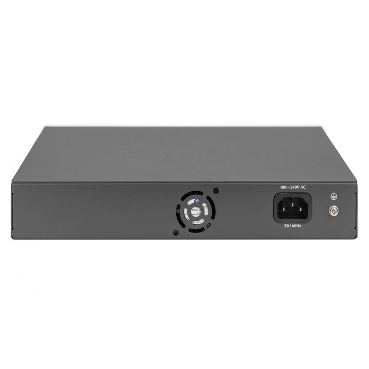 Digitus DN-95355 Unmanaged Gigabit Ethernet (10/100/1000) Power over Ethernet (PoE) 1U Schwarz