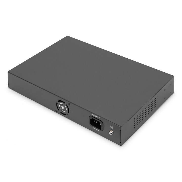 Digitus DN-95355 Unmanaged Gigabit Ethernet (10/100/1000) Power over Ethernet (PoE) 1U Schwarz