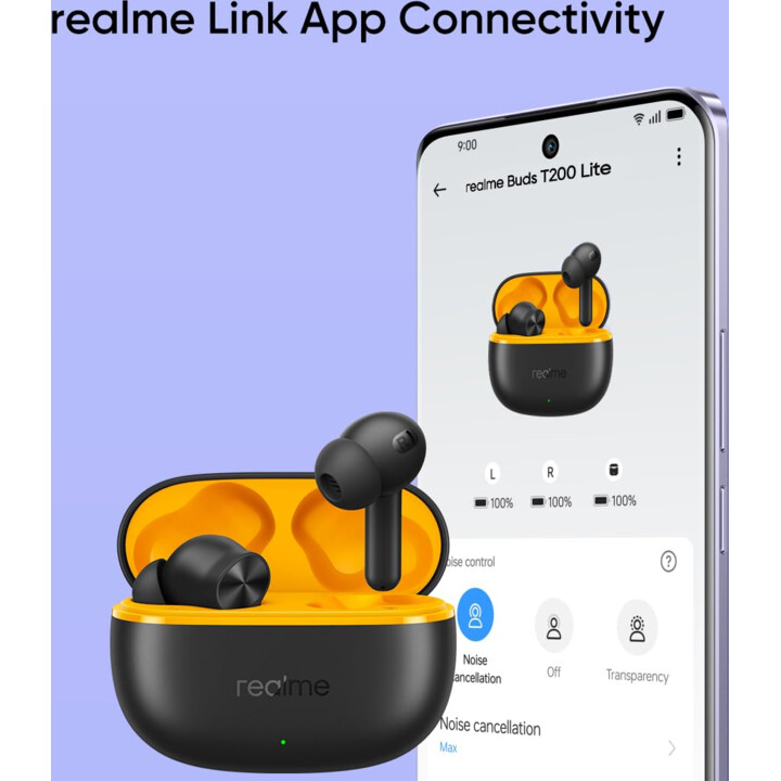 Realme Buds T200 Lite Volt Preto UE