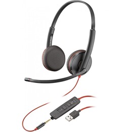 POLY Blackwire 3225 Stereo USB-A Headset Alámbrico Diadema Oficina/Centro de llamadas USB tipo A Negro