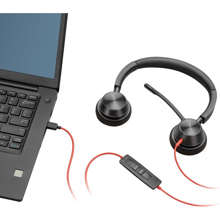 POLY Blackwire 3320 USB-C Headset Wired Headband Office/Call Center USB Type C Black