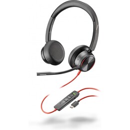 POLY Blackwire 8225 Stereo USB-C Headset +USB-C/A Adapter Alámbrico Diadema Oficina/Centro de llamadas USB Tipo C Negro