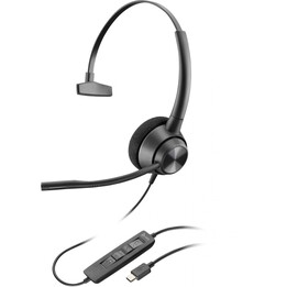 POLY EncorePro 310 Cuffie monofoniche USB-C TAA con archetto cablato Chiamate/Musica USB Tipo C Nero