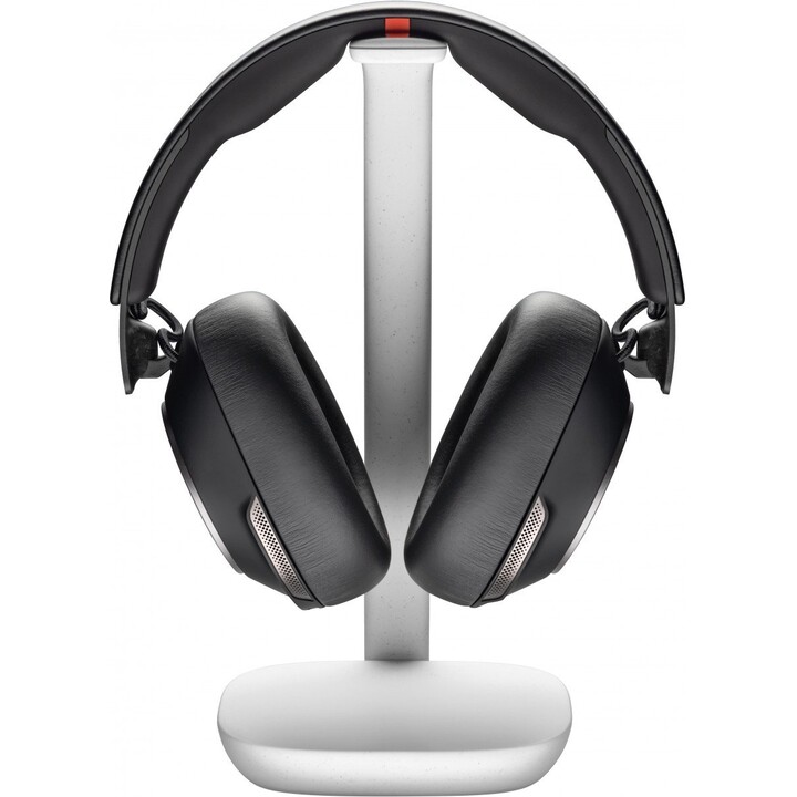 POLY Voyager Surround 85 UC Cuffie USB-C + Adattatore USB-C/A + Supporto di Ricarica Cuffie Wireless con Archetto Chiamate/Music