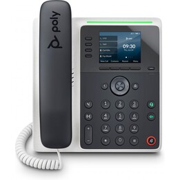 POLY Edge E220 IP Phone and PoE-enabled teléfono IP Negro 4 líneas IPS
