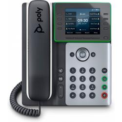 POLY Edge E350 IP Phone and PoE-enabled IP Phone Black 8 IPS lines Wi-Fi