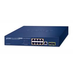 PLANET IPv6/IPv4, 8 porte gestite L2/L4 Gigabit Ethernet (10/100/1000) Power over Ethernet (PoE) 1U Blu