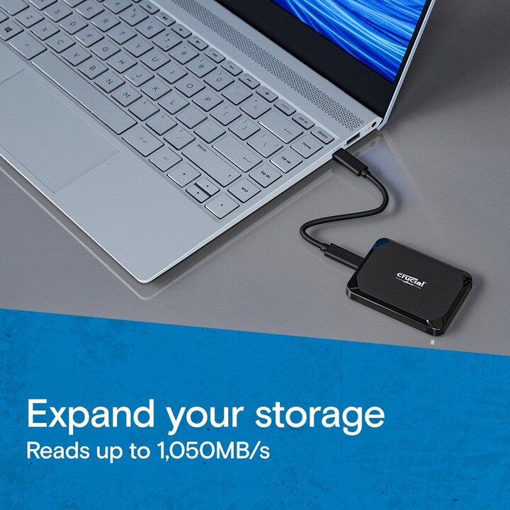 Crucial X9 4 TB USB Tipo C 3.2 Gen 2 (3.1 Gen 2) Negro