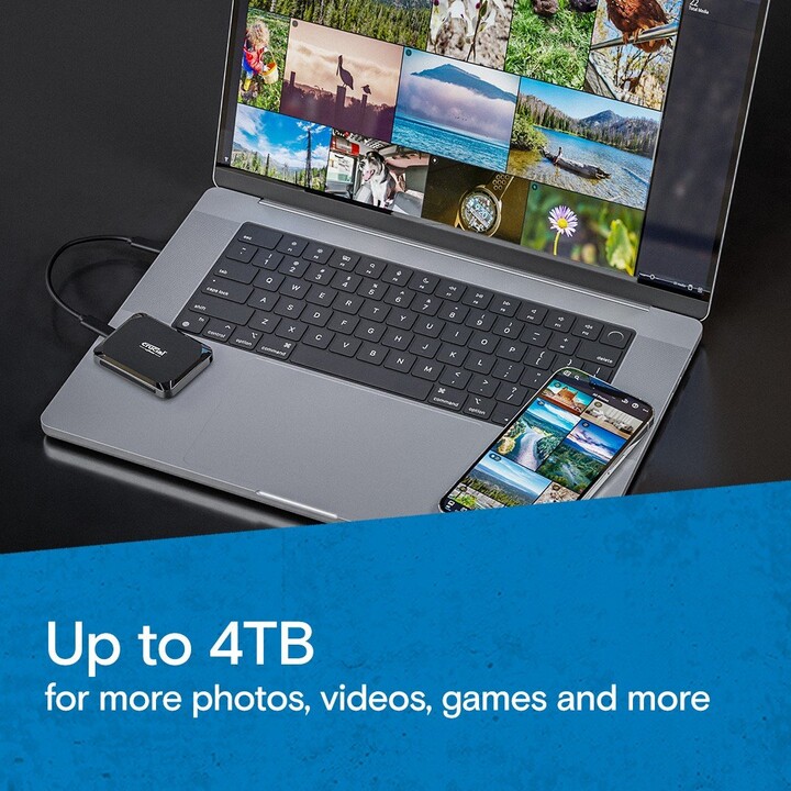 Crucial X9 4 TB USB Type C 3.2 Gen 2 (3.1 Gen 2) Black