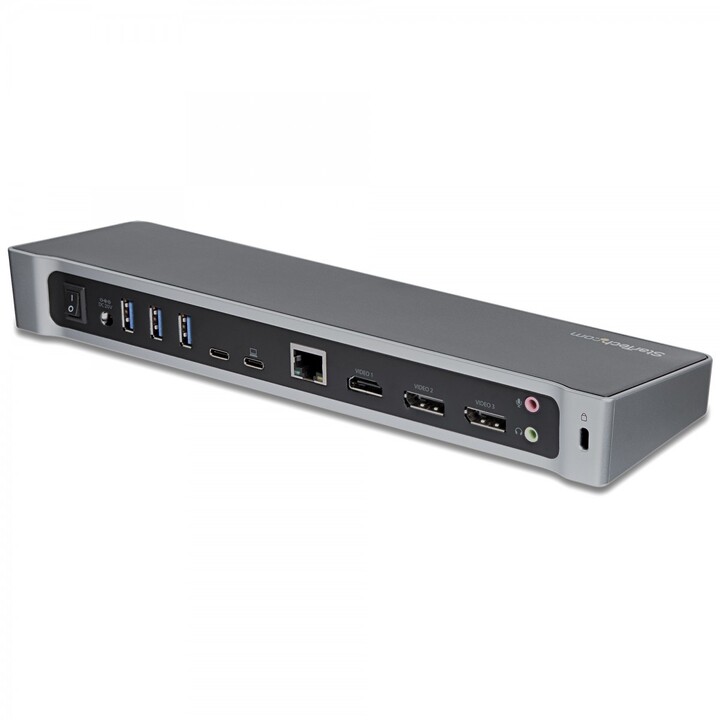 StarTech.com DK30CH2DEPUE Laptop-Dockingstation und Port-Replikator, kabelgebunden, USB 3.2 Gen 1 (3.1 Gen 1), Typ-C, Schwarz, S