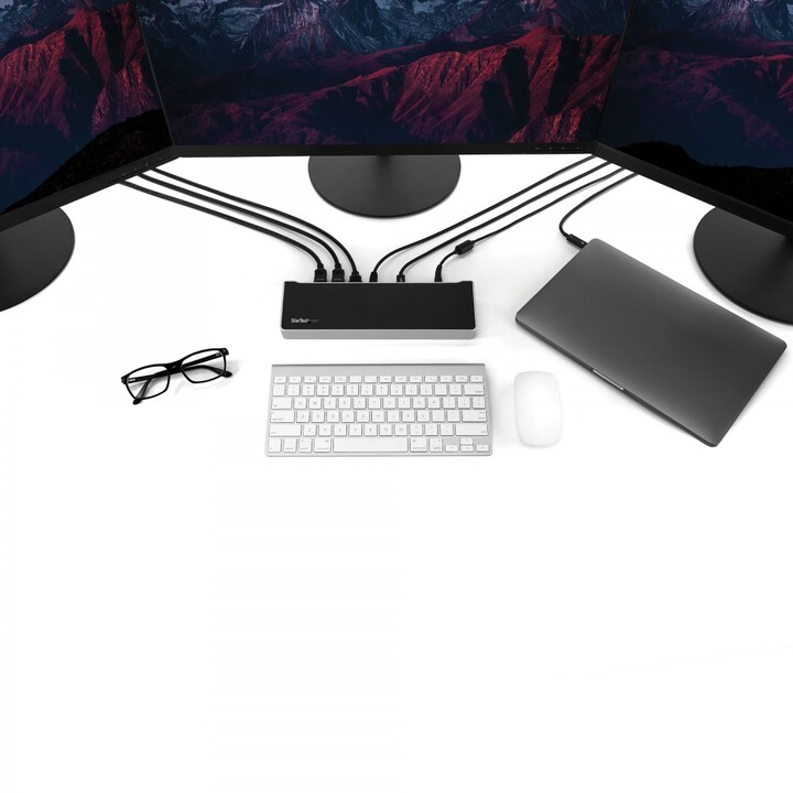 StarTech.com DK30CH2DEPUE Laptop-Dockingstation und Port-Replikator, kabelgebunden, USB 3.2 Gen 1 (3.1 Gen 1), Typ-C, Schwarz, S