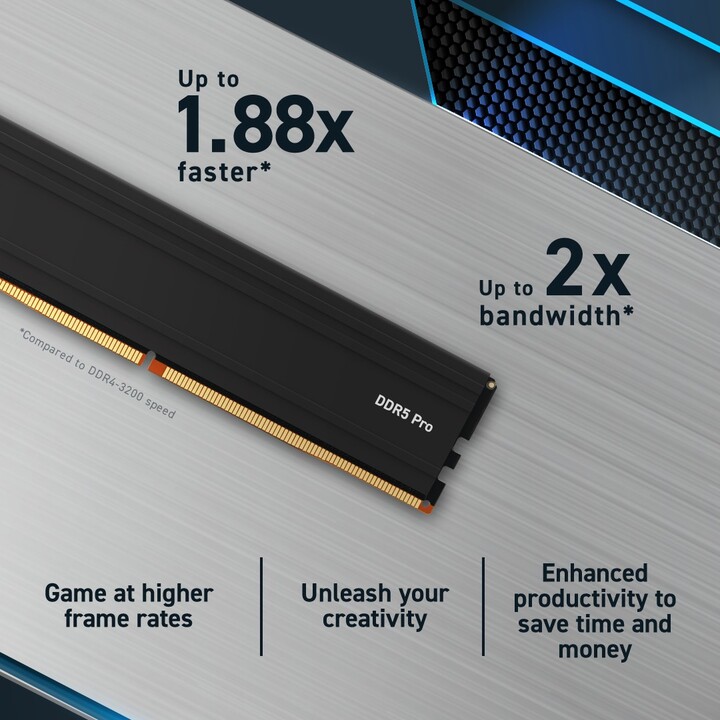 Module de mémoire Crucial Pro 48 Go 2 x 24 Go DDR5 6000 MHz