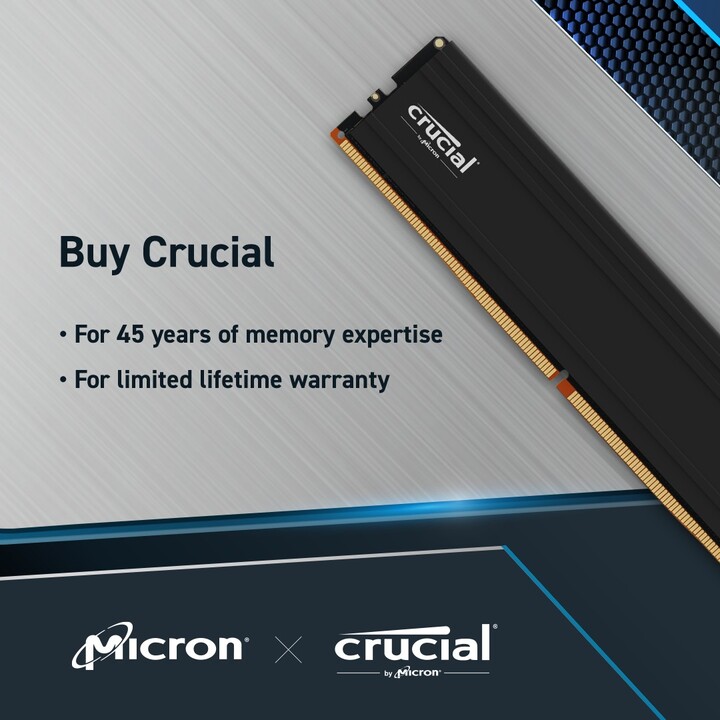 Crucial Pro 48GB 2 x 24GB DDR5 6000MHz Memory Module