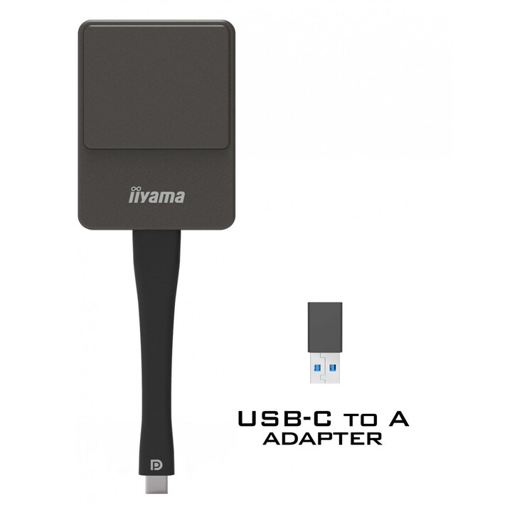 Adaptateur USB pour Smart TV 4K Ultra HD iiyama WP D002C, noir, argent
