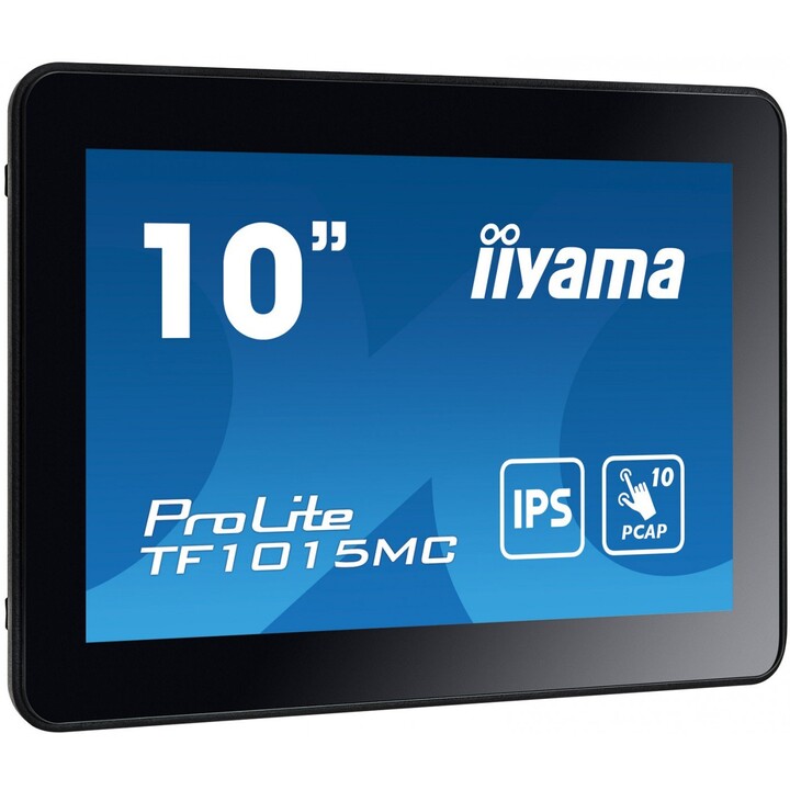 iiyama TF1015MC-B3 Display interattivo per segnaletica a schermo piatto da 25,6 cm (10,1") LED 500 cd/m2 HD Touch Screen Ne