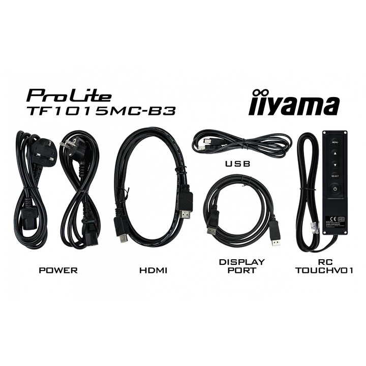 iiyama TF1015MC-B3 Signage Display Interactive Flat Panel 25.6 cm (10.1") LED 500 cd/m2 HD Black Touch Screen