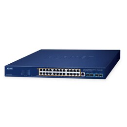 PLANET GS-4210-24UP4X Managed L2/L4 Gigabit Ethernet (10/100/1000) Power over Ethernet (PoE) Blau