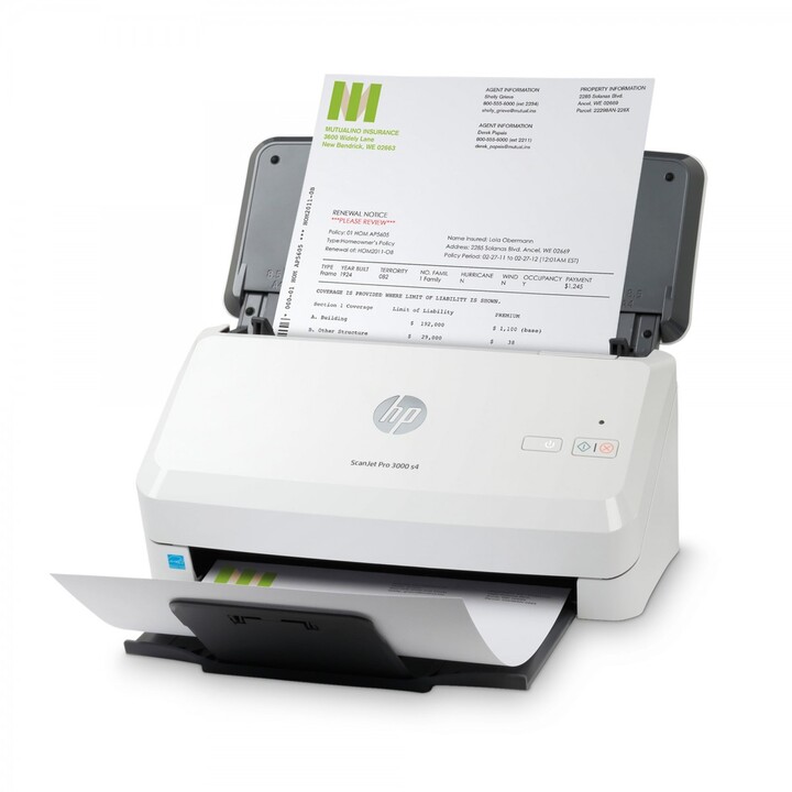 HP Scanjet Pro 3000 s4 Escáner alimentado con hojas 600 x 600 DPI A4 Negro, Blanco