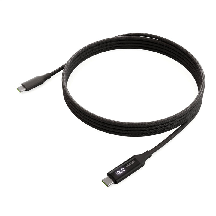 Cabo USB Ubiquiti UACC-Cable-USB-100W-2M-BK Cabo USB USB C Preto, Cinza