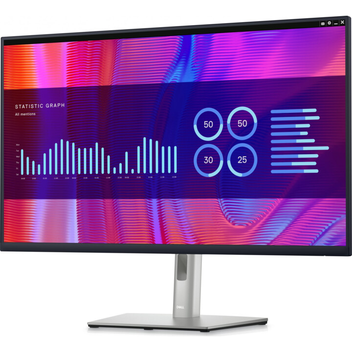 Serie Dell P P3223DE 31.5" QHD IPS Monitor LCD, 65Hz, 5 ms, nero/argento