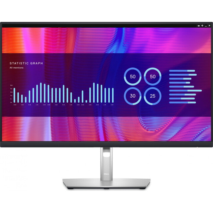 Dell P2723DE 27" Quad HD LCD IPS Monitor, altura ajustável, preto/prata