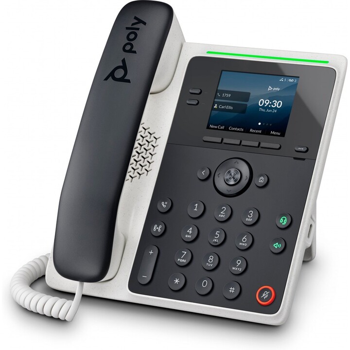 Telefone IP POLY Edge E100 e telefone IP habilitado para PoE IPS preto