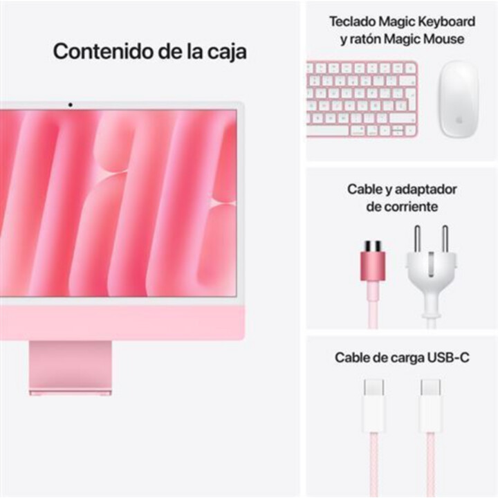 Apple iMac 24 4,5k Chip M4 10N-10N 24GB 512GB Rosa