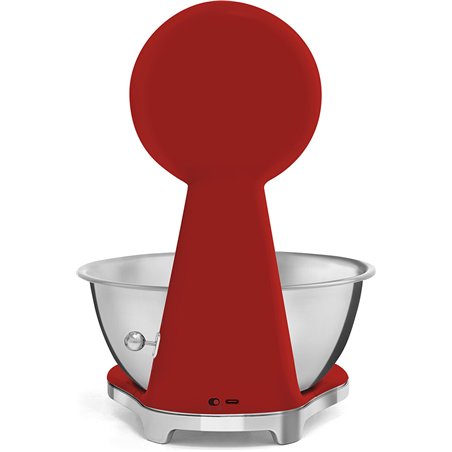 Báscula de cocina analógica y digital Smeg Red ksf01rdww