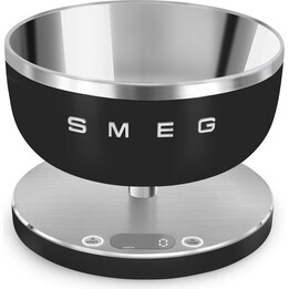 Balance de cuisine noire, balance de cuisine électronique ronde de comptoir en acier inoxydable